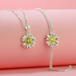 Bộ trang sức bạc hoa hướng dương