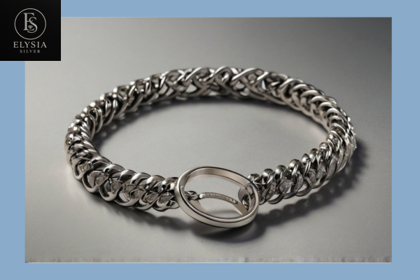 Mua vòng tay bạc nam trơn tại Elysia Silver